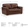 image:imageSignature Design by Ashley Creazzo Oversized Brown Leather Accent ChairLoveseat