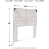 image:imageSignature Design by Ashley Crossbuck Panel Headboard Full Size Whitewash