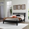 image:imageSignature Design by Ashley Danziar Modern Queen Slat Panel Platform Bed Foundation or Box Spring Not Needed Black