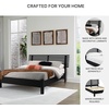 image:imageSignature Design by Ashley Danziar Modern Queen Slat Panel Platform Bed Foundation or Box Spring Not Needed Black