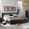 image:imageSignature Design by Ashley Danziar Platform King Bed No Box Spring Needed Engineered Wood and Decorative Laminate Modern Bedroom Upgrade Matte Black King