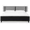 image:imageSignature Design by Ashley Danziar Platform King Bed No Box Spring Needed Engineered Wood and Decorative Laminate Modern Bedroom Upgrade Matte Black King