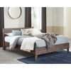 image:imageSignature Design by Ashley Deanlow Full Platform Bed Frame No Box Spring Required Engineered Wood and Laminate MidCentury Modern Furniture for Bedrooms Honey BrownMocha Brown