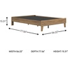 image:imageSignature Design by Ashley Deanlow Full Platform Bed Frame No Box Spring Required Engineered Wood and Laminate MidCentury Modern Furniture for Bedrooms Honey BrownHoney Brown