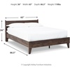 image:imageSignature Design by Ashley Deanlow Full Platform Bed Frame No Box Spring Required Engineered Wood and Laminate MidCentury Modern Furniture for Bedrooms Honey BrownMocha Brown