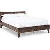 image:imageSignature Design by Ashley Deanlow Full Platform Bed Frame No Box Spring Required Engineered Wood and Laminate MidCentury Modern Furniture for Bedrooms Honey BrownMocha Brown