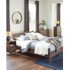 image:imageSignature Design by Ashley Deanlow Full Platform Bed Frame No Box Spring Required Engineered Wood and Laminate MidCentury Modern Furniture for Bedrooms Honey BrownMocha Brown