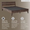 image:imageSignature Design by Ashley Deanlow Full Platform Bed Frame No Box Spring Required Engineered Wood and Laminate MidCentury Modern Furniture for Bedrooms Honey BrownMocha Brown
