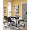 image:imageSignature Design by Ashley Dining Chairs Set of 2 Mid Century Gold ToastBlack