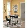 image:imageSignature Design by Ashley Dining Chairs Set of 2 Mid Century Gold ToastBlack