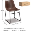 image:imageSignature Design by Ashley Dining Chairs Set of 2 Mid Century Gold ToastBrown