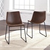 image:imageSignature Design by Ashley Dining Chairs Set of 2 Mid Century Gold ToastBrown