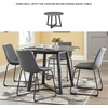 image:imageSignature Design by Ashley Dining Chairs Set of 2 Mid Century Gold ToastGrey