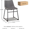 image:imageSignature Design by Ashley Dining Chairs Set of 2 Mid Century Gold ToastGrey