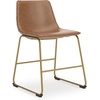 image:imageSignature Design by Ashley Dining Chairs Set of 2 Mid Century Gold ToastLight Brown