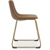 image:imageSignature Design by Ashley Dining Chairs Set of 2 Mid Century Gold ToastLight Brown