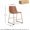 image:imageSignature Design by Ashley Dining Chairs Set of 2 Mid Century Gold ToastLight Brown