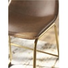 image:imageSignature Design by Ashley Dining Chairs Set of 2 Mid Century Gold ToastLight Brown