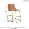 image:imageSignature Design by Ashley Dining Chairs Set of 2 Mid Century Gold ToastToast