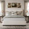 image:imageSignature Design by Ashley Dolante Upholstered King Size Bed Frame BeigeBeige
