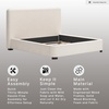 image:imageSignature Design by Ashley Dolante Upholstered King Size Bed Frame BeigeBeige