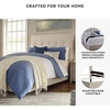 image:imageSignature Design by Ashley Dolante Upholstered King Size Bed Frame BeigeGray Tufted