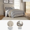 image:imageSignature Design by Ashley Dolante Upholstered King Size Bed Frame BeigeGray Tufted
