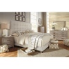 image:imageSignature Design by Ashley Dolante Upholstered King Size Bed Frame BeigeGray Tufted