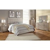image:imageSignature Design by Ashley Dolante Upholstered King Size Bed Frame BeigeGray Tufted