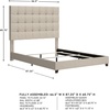 image:imageSignature Design by Ashley Dolante Upholstered King Size Bed Frame BeigeGray Tufted