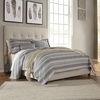 image:imageSignature Design by Ashley Dolante Upholstered King Size Bed Frame BeigeGray Tufted