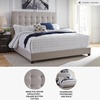 image:imageSignature Design by Ashley Dolante Upholstered King Size Bed Frame BeigeGray Tufted
