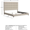 image:imageSignature Design by Ashley Dolante Upholstered King Size Bed Frame BeigeGray Tufted