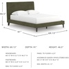 image:imageSignature Design by Ashley Dolante Upholstered King Size Bed Frame BeigeSage Green