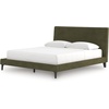 image:imageSignature Design by Ashley Dolante Upholstered King Size Bed Frame BeigeSage Green
