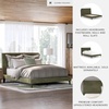 image:imageSignature Design by Ashley Dolante Upholstered King Size Bed Frame BeigeSage Green