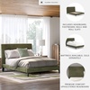 image:imageSignature Design by Ashley Dolante Upholstered King Size Bed Frame BeigeSage Green