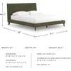 image:imageSignature Design by Ashley Dolante Upholstered King Size Bed Frame BeigeSage Green