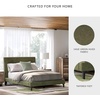 image:imageSignature Design by Ashley Dolante Upholstered King Size Bed Frame BeigeSage Green