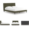 image:imageSignature Design by Ashley Dolante Upholstered King Size Bed Frame BeigeSage Green