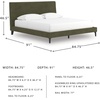 image:imageSignature Design by Ashley Dolante Upholstered King Size Bed Frame BeigeSage Green