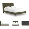 image:imageSignature Design by Ashley Dolante Upholstered King Size Bed Frame BeigeSage Green