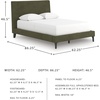 image:imageSignature Design by Ashley Dolante Upholstered King Size Bed Frame BeigeSage Green