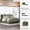 image:imageSignature Design by Ashley Dolante Upholstered King Size Bed Frame BeigeSage Green