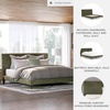 image:imageSignature Design by Ashley Dolante Upholstered King Size Bed Frame BeigeSage Green