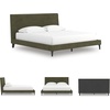 image:imageSignature Design by Ashley Dolante Upholstered King Size Bed Frame BeigeSage Green