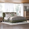 image:imageSignature Design by Ashley Dolante Upholstered King Size Bed Frame BeigeSage Green