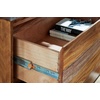 image:imageSignature Design by Ashley Dressonni Farmhouse 5Drawer Chest of Drawers with Beveled Edge and Felt Lining Light BrownBrown