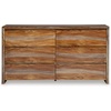 image:imageSignature Design by Ashley Dressonni Farmhouse 6Drawer Dresser with Beveled Edge and Felt Lining Light BrownBrown