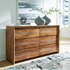 image:imageSignature Design by Ashley Dressonni Farmhouse 6Drawer Dresser with Beveled Edge and Felt Lining Light BrownBrown